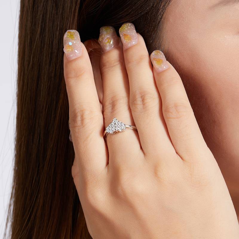 一见倾心S925银镀白金Moissanite厘石33分D级